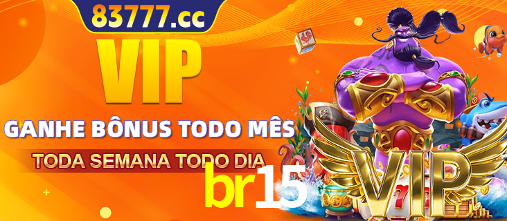 Banner promocional do br15 oferecendo 100% de recompensas adicionais contínuas para quem fizer o login diário (Daily sign-in), com um mascote de coelho.